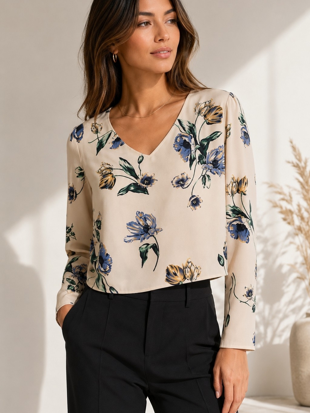Aritzia Babaton Murphy Longsleeve Blouse – Size S